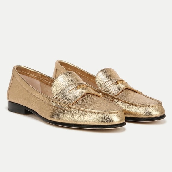 Veronica Beard Penny Metallic Leather Loafer Size: 6 - Picture 1 of 6